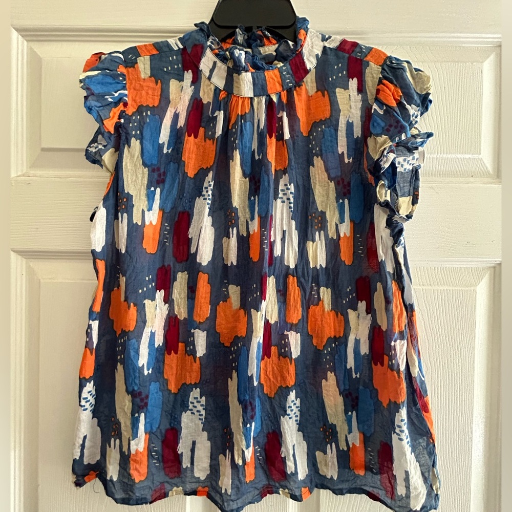 Women’s THML Flutter Sleeve Blouse size M